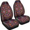 Ethnic Flower Style Print Pattern Universal Fit Car Seat Covers