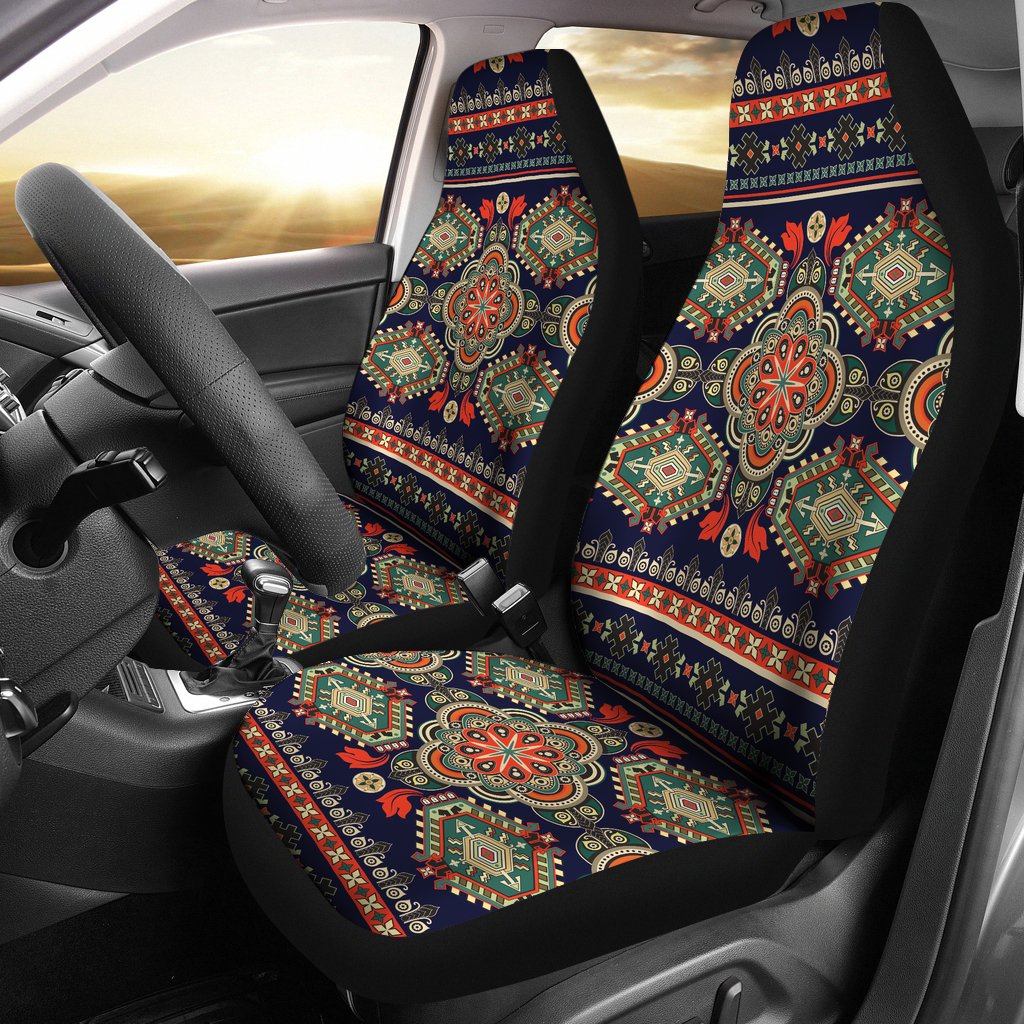 Ethnic Geometric Print Pattern Universal Fit Car Seat Covers