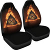 Eye of Horus in Flame Print Universal Fit Car Seat Covers