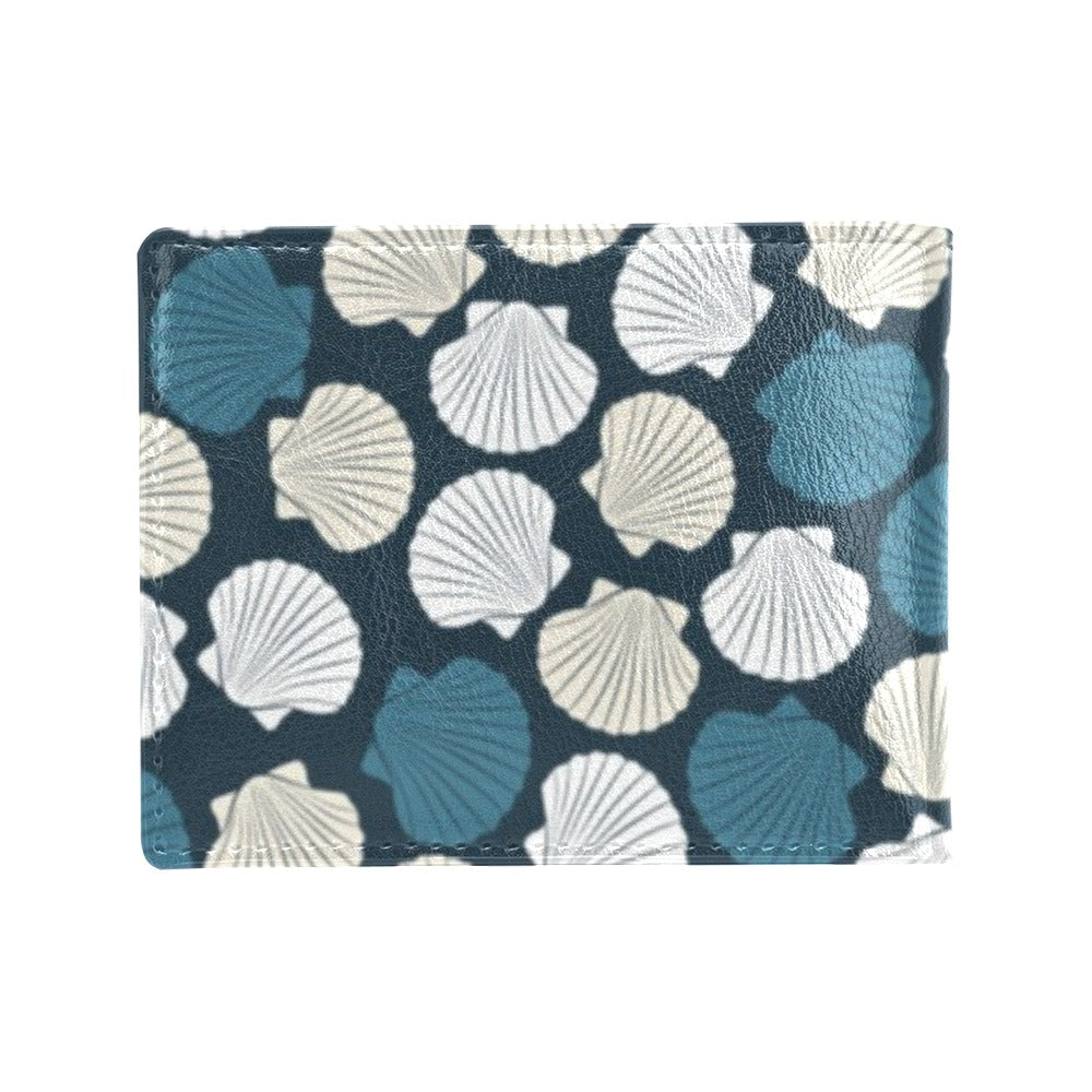 Seashell Print Design LKS3013 Men's ID Card Wallet