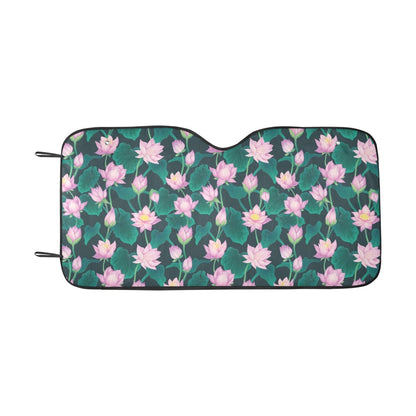 Water Lily Print Design LKS302 Car front Windshield Sun Shade