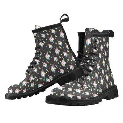 Unicorn Print Design LKS302 Women's Boots