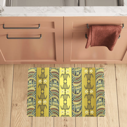 Polynesian Turtle Hawaiian Design Print Kitchen Mat