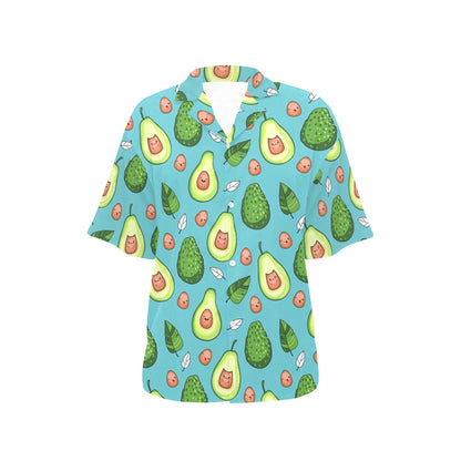 Avocado Pattern Print Design AC05 Women's Hawaiian Shirt