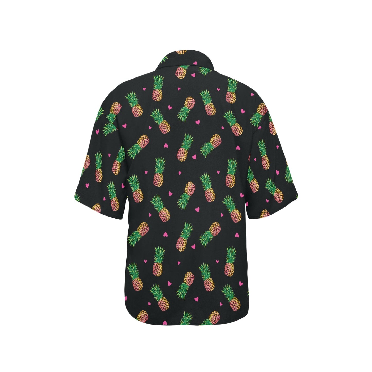 Neon Pineapple Pattern Print Design A04 Women's Hawaiian Shirt