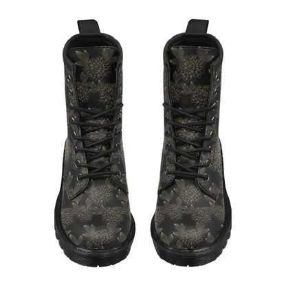 Dahlia Pattern Print Design DH04 Women's Boots