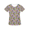 Sugar Skull Print Design LKS307 Women's  T-shirt