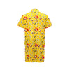 Emoji Face Print Pattern Men's Romper