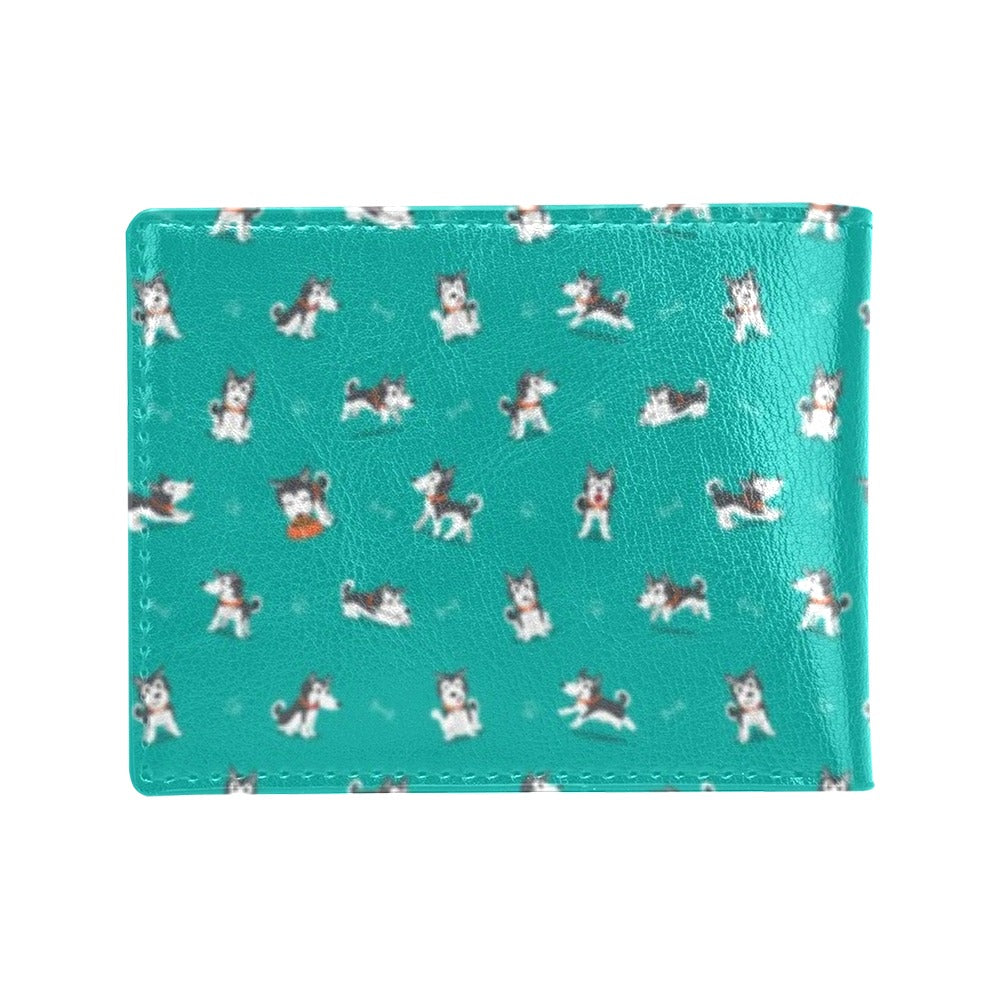 Siberian Huskies Print Design LKS303 Men's ID Card Wallet