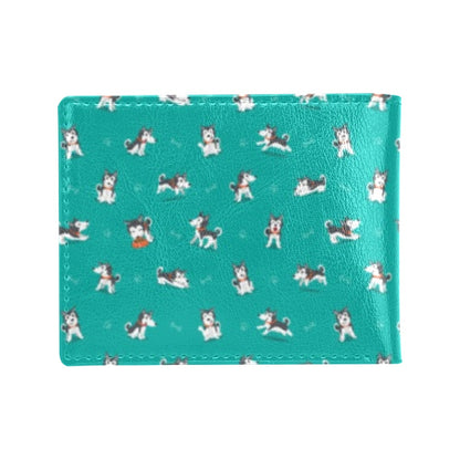Siberian Huskies Print Design LKS303 Men's ID Card Wallet