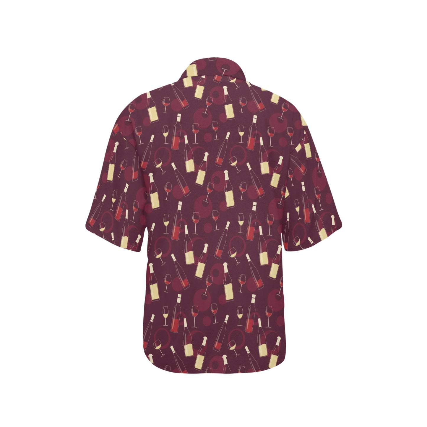 Wine Themed Print Design LKS302 Women's Hawaiian Shirt