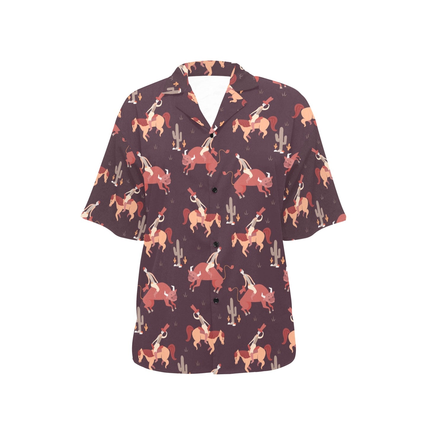 Rodeo Pattern Print Design A01 Women's Hawaiian Shirt