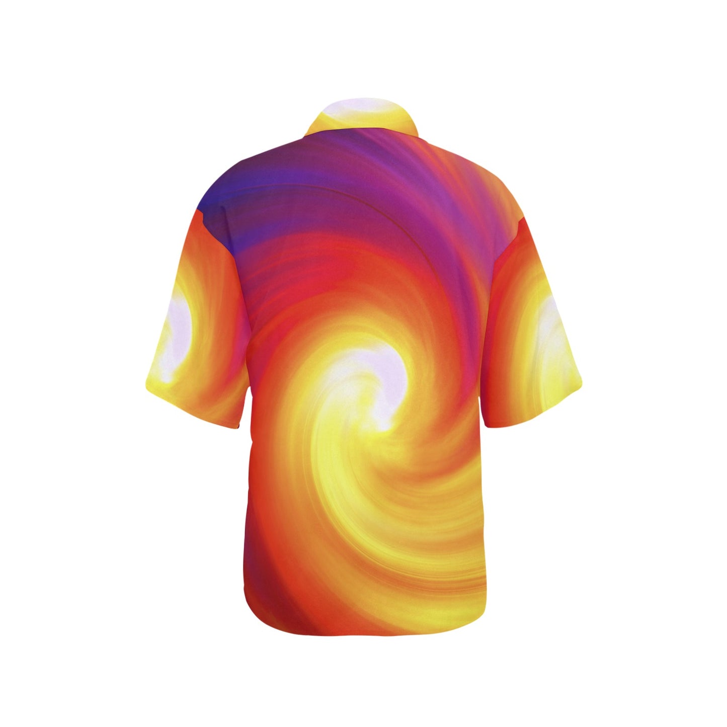 Vortex Twist Swirl Flame Themed Women's Hawaiian Shirt