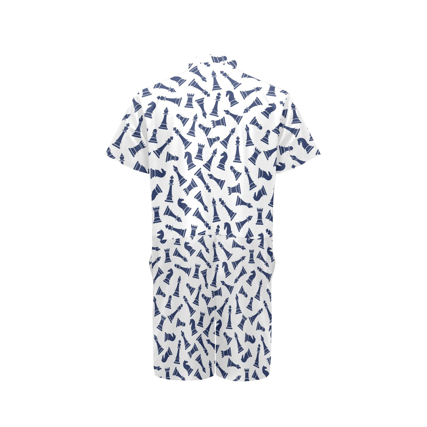 Chess Pattern Print Design 03 Men's Romper