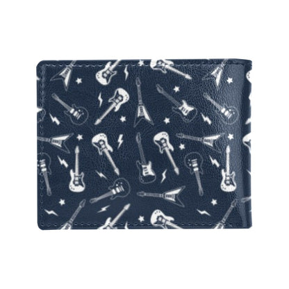 Electric Guitar Print Design LKS402 Men's ID Card Wallet