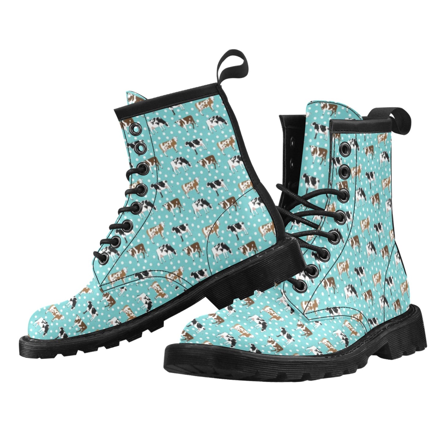 Cattle Print Design LKS405 Women's Boots