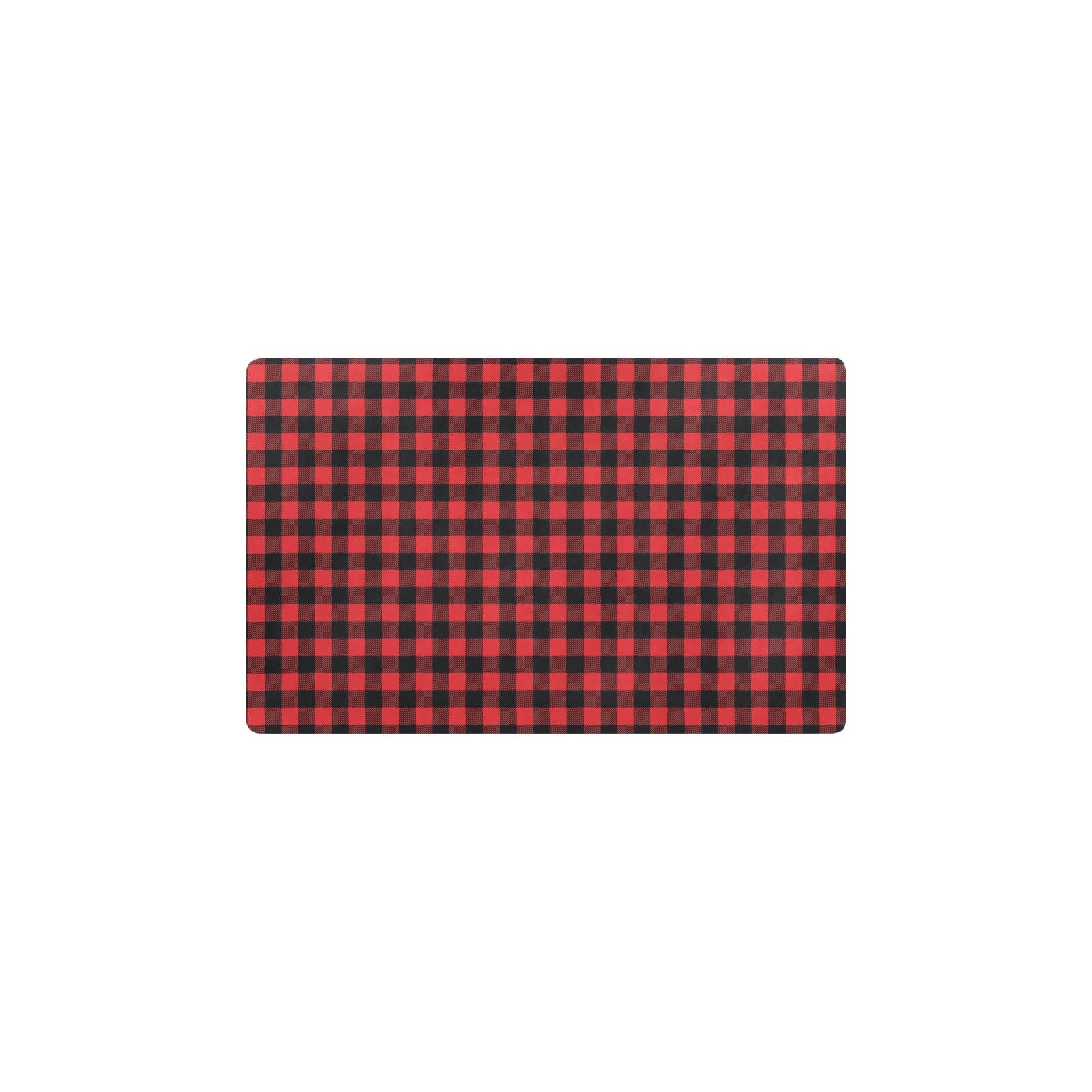 Red Black Buffalo Tartan Plaid Pattern Kitchen Mat