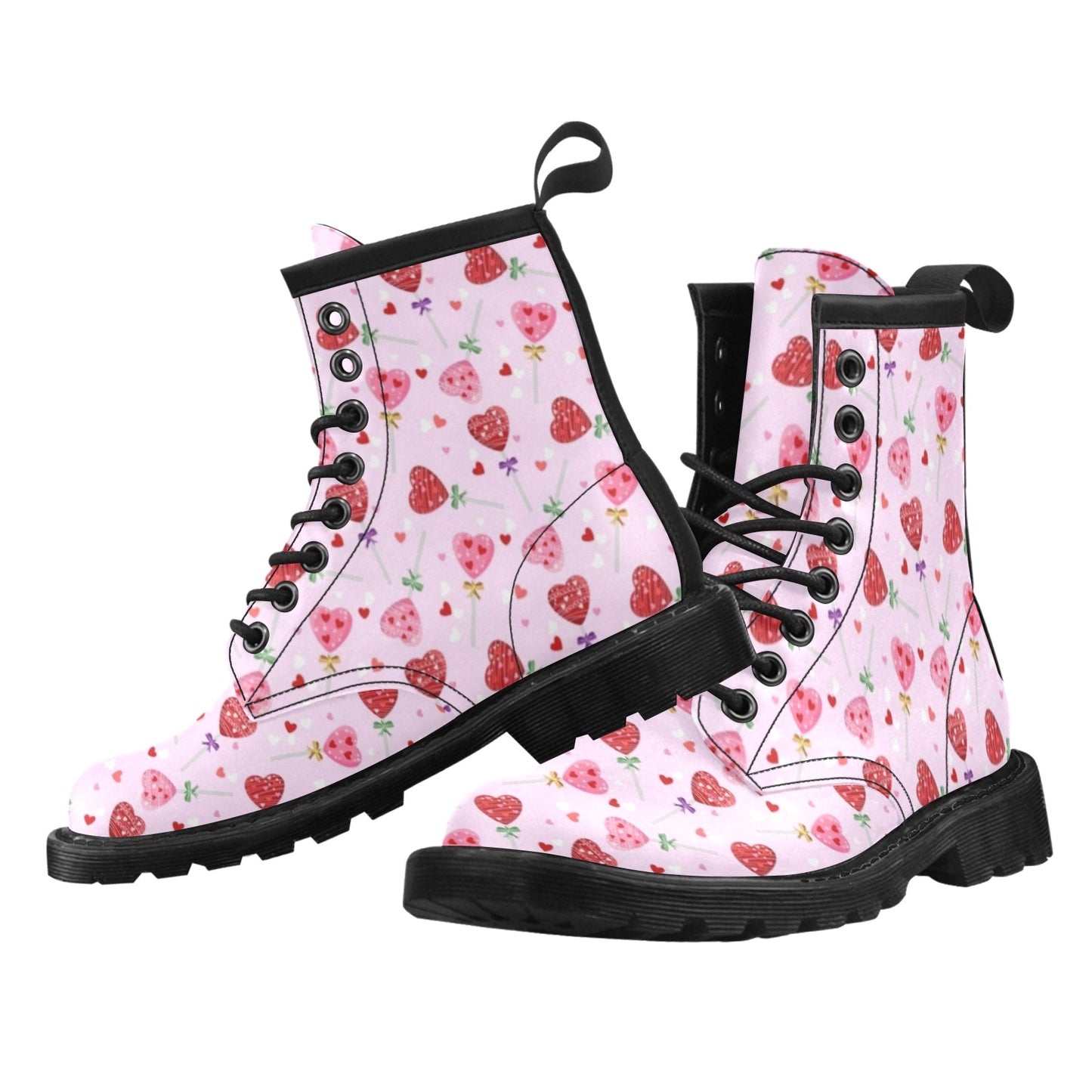 Lollipop Pattern Print Design LL07 Women's Boots