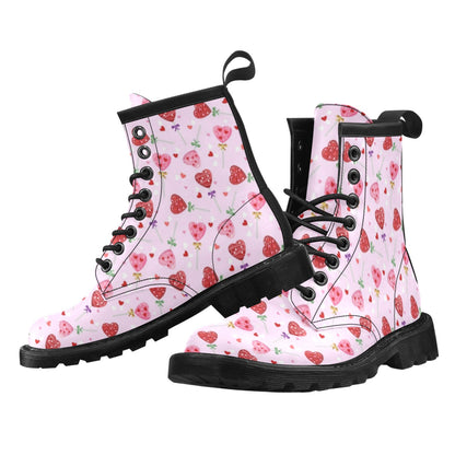 Lollipop Pattern Print Design LL07 Women's Boots
