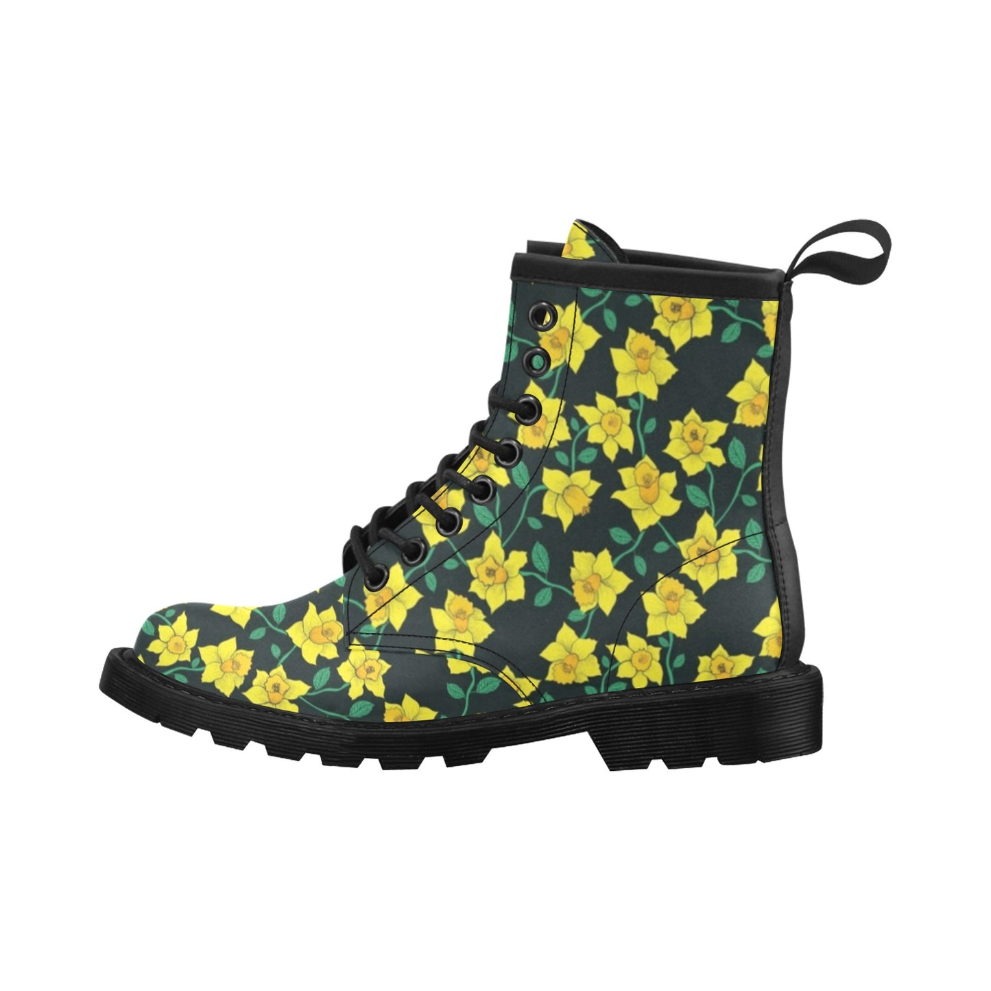Daffodils Pattern Print Design DF03 Women's Boots
