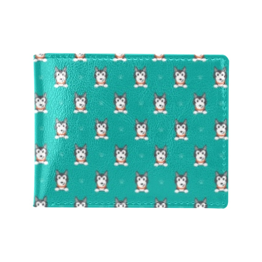 Siberian Huskies Print Design LKS304 Men's ID Card Wallet
