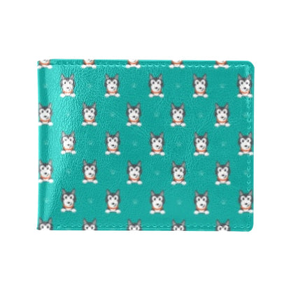 Siberian Huskies Print Design LKS304 Men's ID Card Wallet