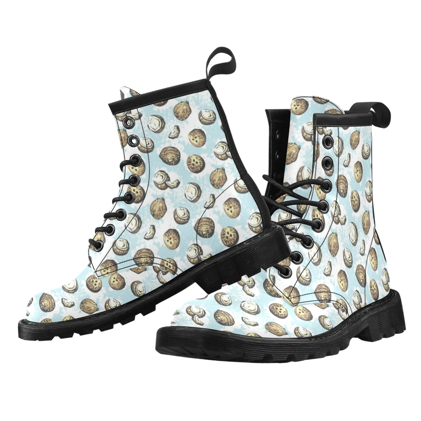 Coconut Pattern Print Design CN01 Women's Boots