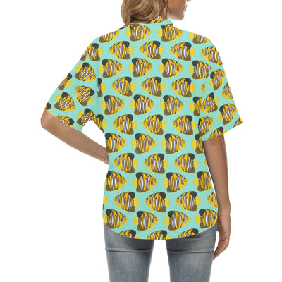 Angelfish Print Design LKS402 Women's Hawaiian Shirt