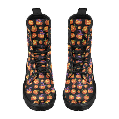Witch Pumpkin Halloween Print LKS302 Women's Boots