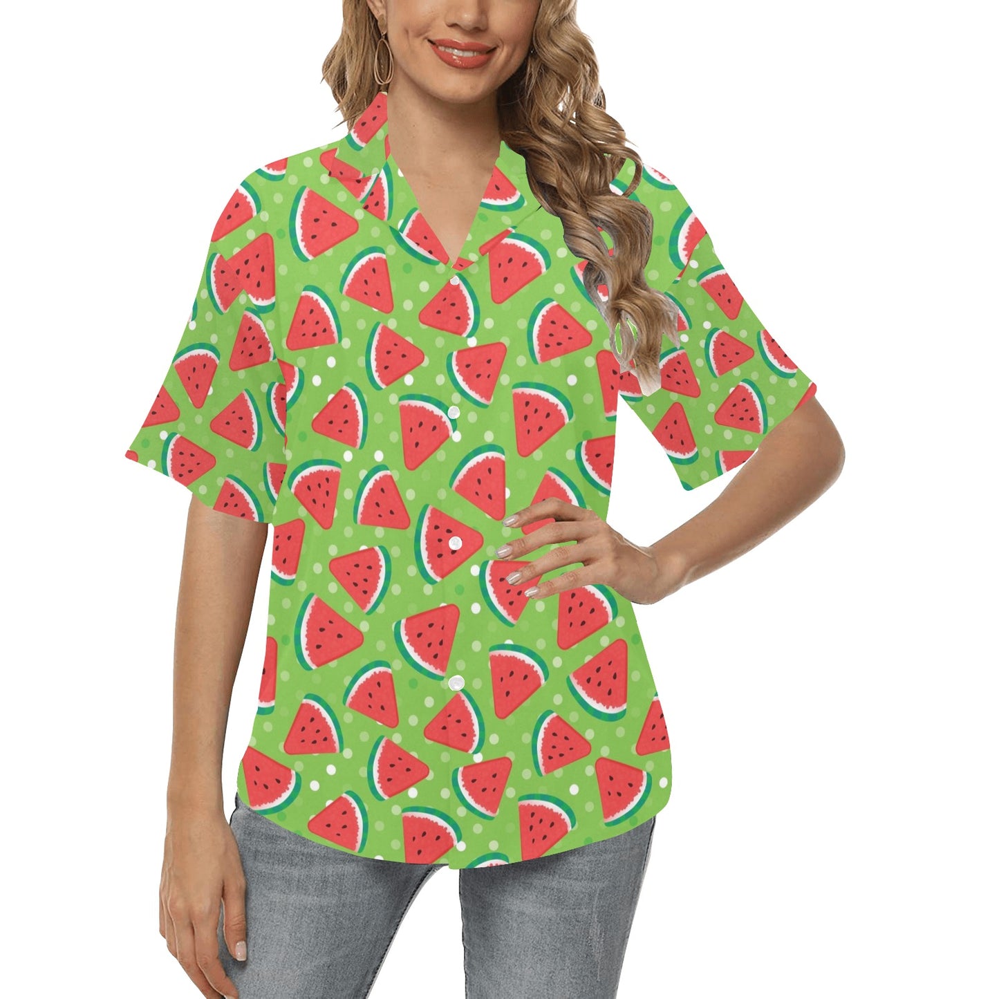 Watermelon Pattern Print Design WM05 Women's Hawaiian Shirt