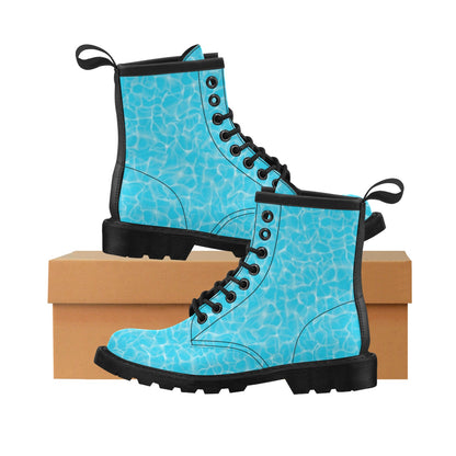 Swimming Pool Texture Print Design LKS301 Women's Boots