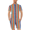 Mexican Blanket Stripe Print Pattern Men's Romper