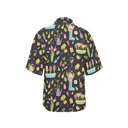 Gardening Pattern Print Design G03 Women's Hawaiian Shirt
