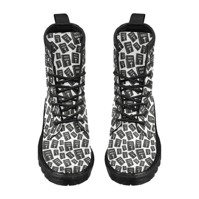 Christian Holy Bible Book Pattern Women's Boots