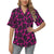 Giraffe Pink Background Texture Print Women's Hawaiian Shirt