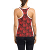 Skull Red Print Design LKS306 Women's Racerback Tank Top