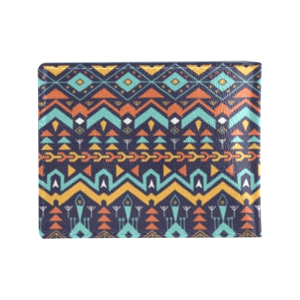 Aztec Style Print Pattern Men's ID Card Wallet