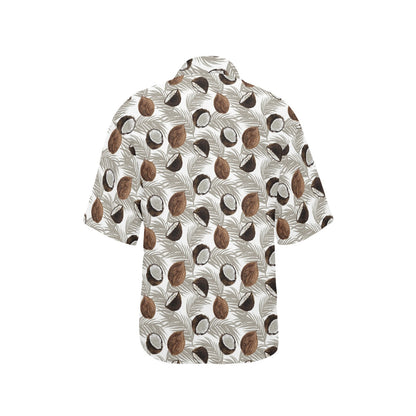 Coconut Pattern Print Design CN03 Women's Hawaiian Shirt