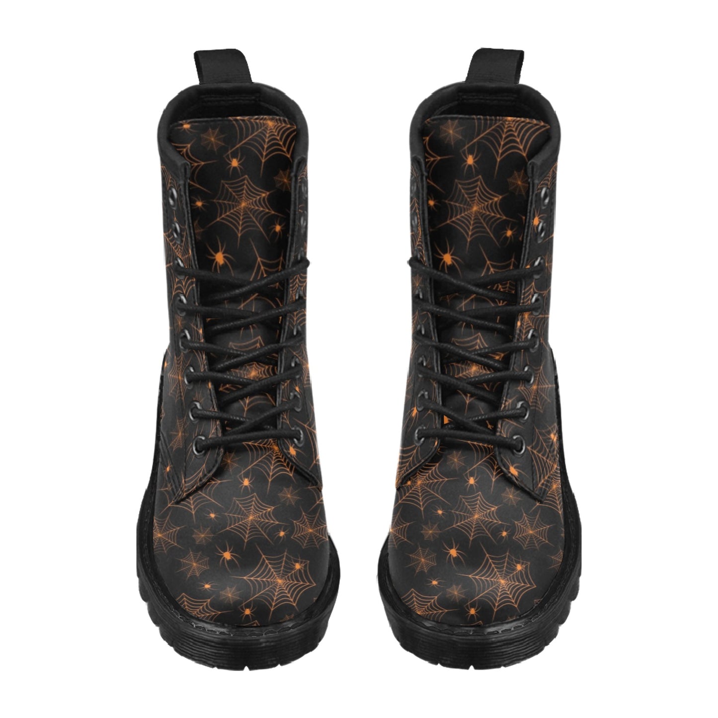 Spider Web Print Design LKS306 Women's Boots