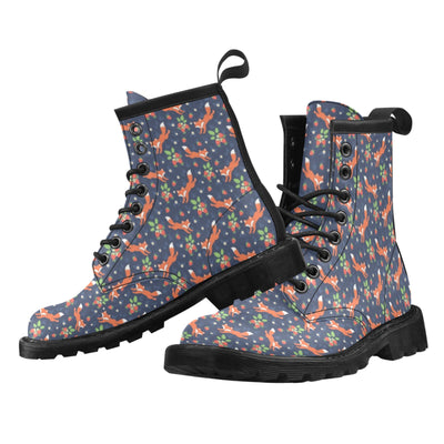 Fox Strawberry Print Pattern Women's Boots