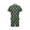 Alien Green Neon Pattern Print Design 01 Men's Romper