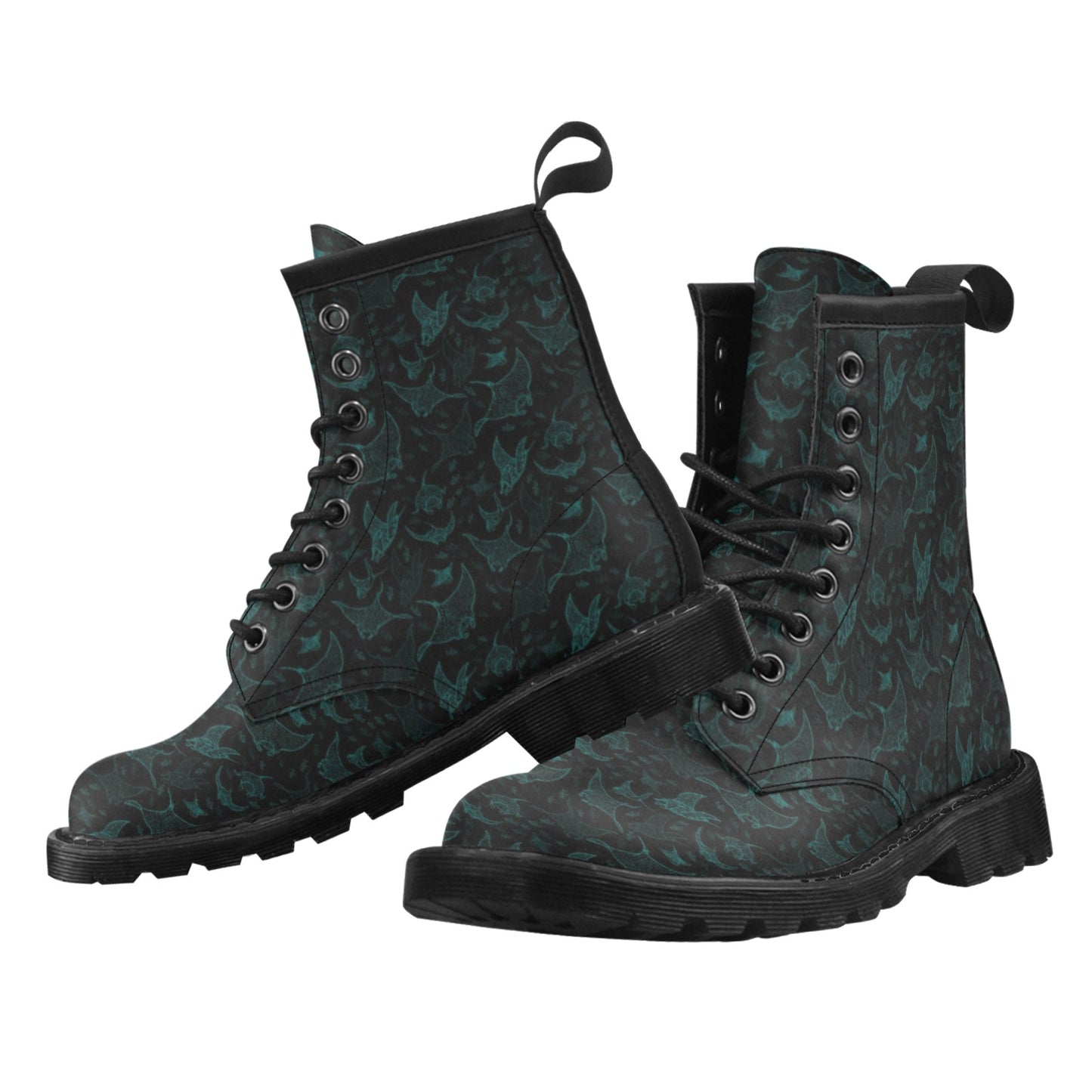 Manta Ray Print Design LKS402 Women's Boots