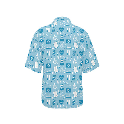 Medical Pattern Print Design 05 Women's Hawaiian Shirt