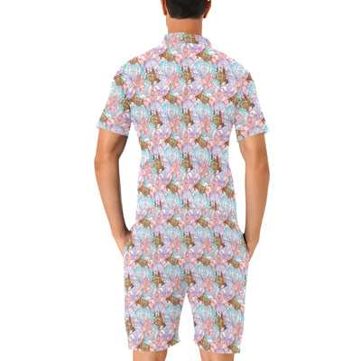 Christian Pattern Print Design 03 Men's Romper