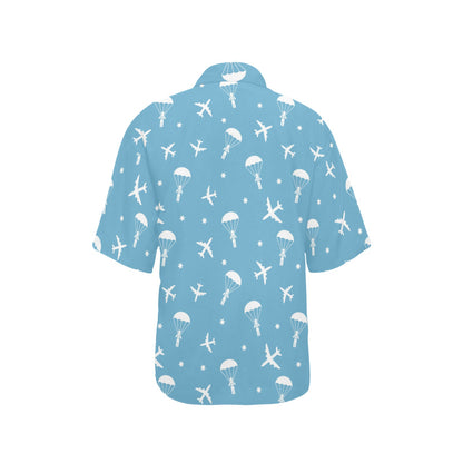 Skydiver Print Design LKS303 Women's Hawaiian Shirt