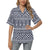 Blue White Tribal Aztec Women's Hawaiian Shirt