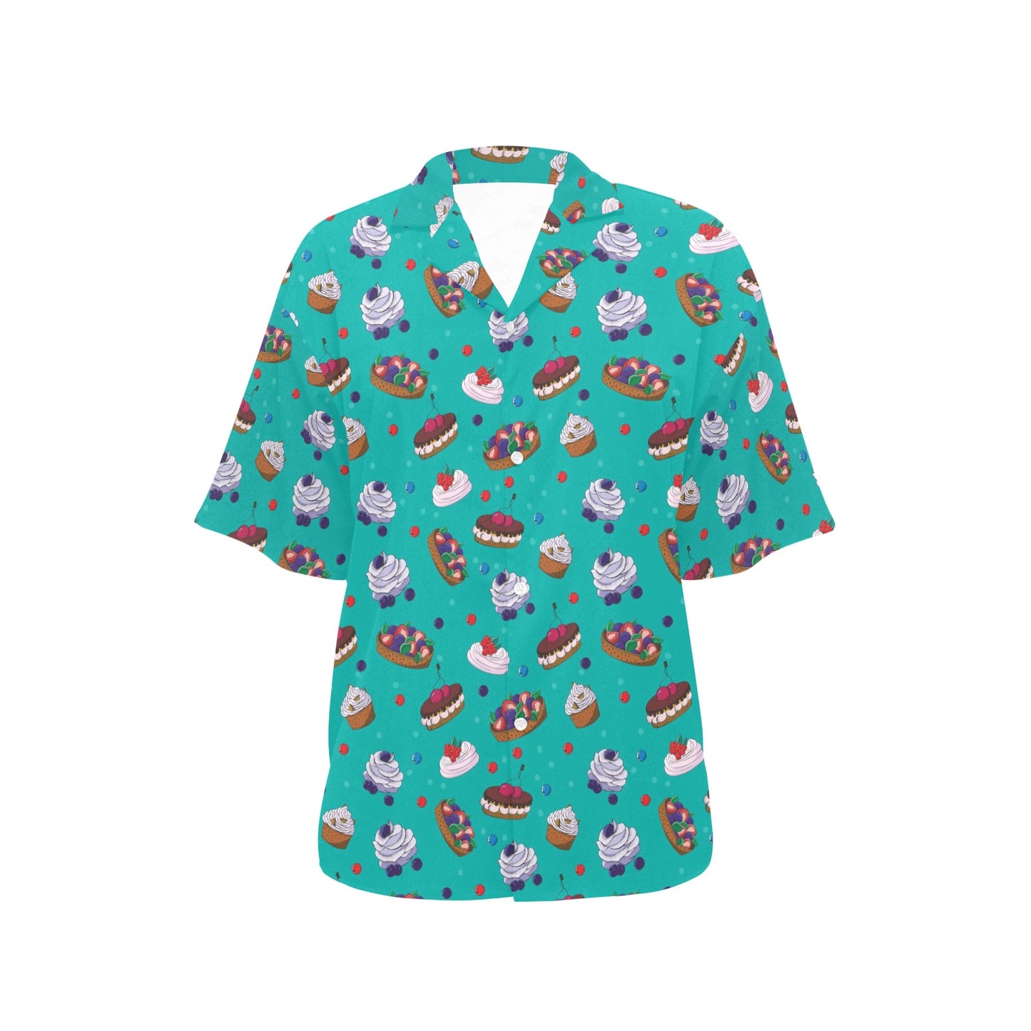 Cake Pattern Print Design 07 Women's Hawaiian Shirt