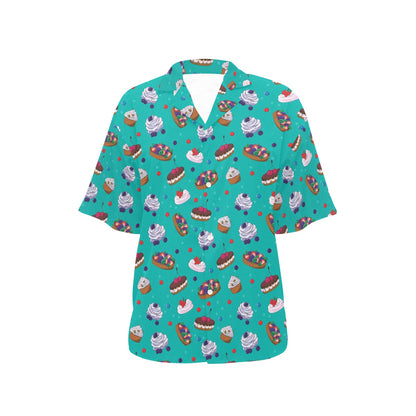 Cake Pattern Print Design 07 Women's Hawaiian Shirt