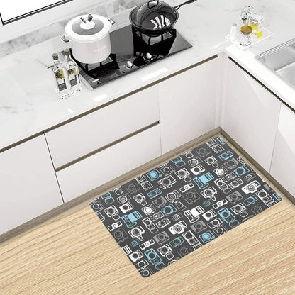 Camera Pattern Print Design 04 Kitchen Mat