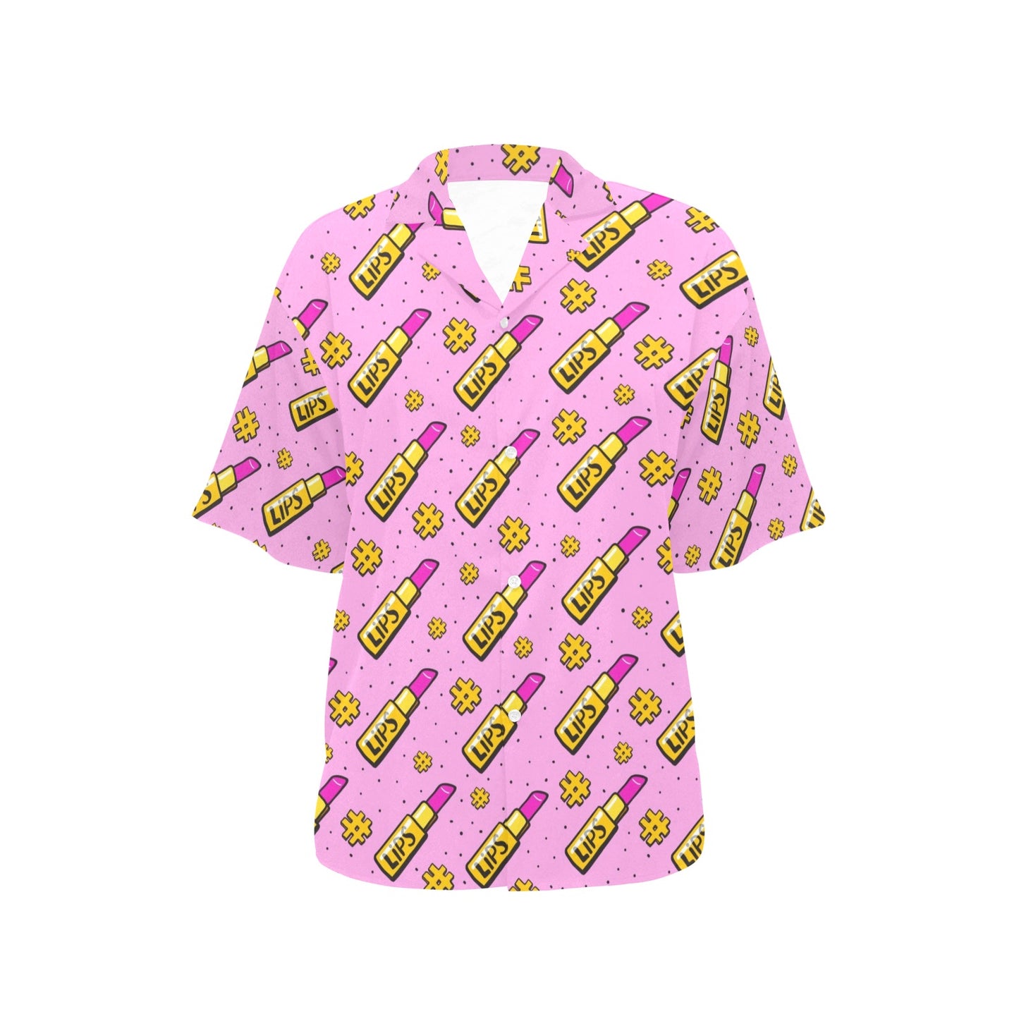Lipstick Pattern Print Design LT03 Women's Hawaiian Shirt